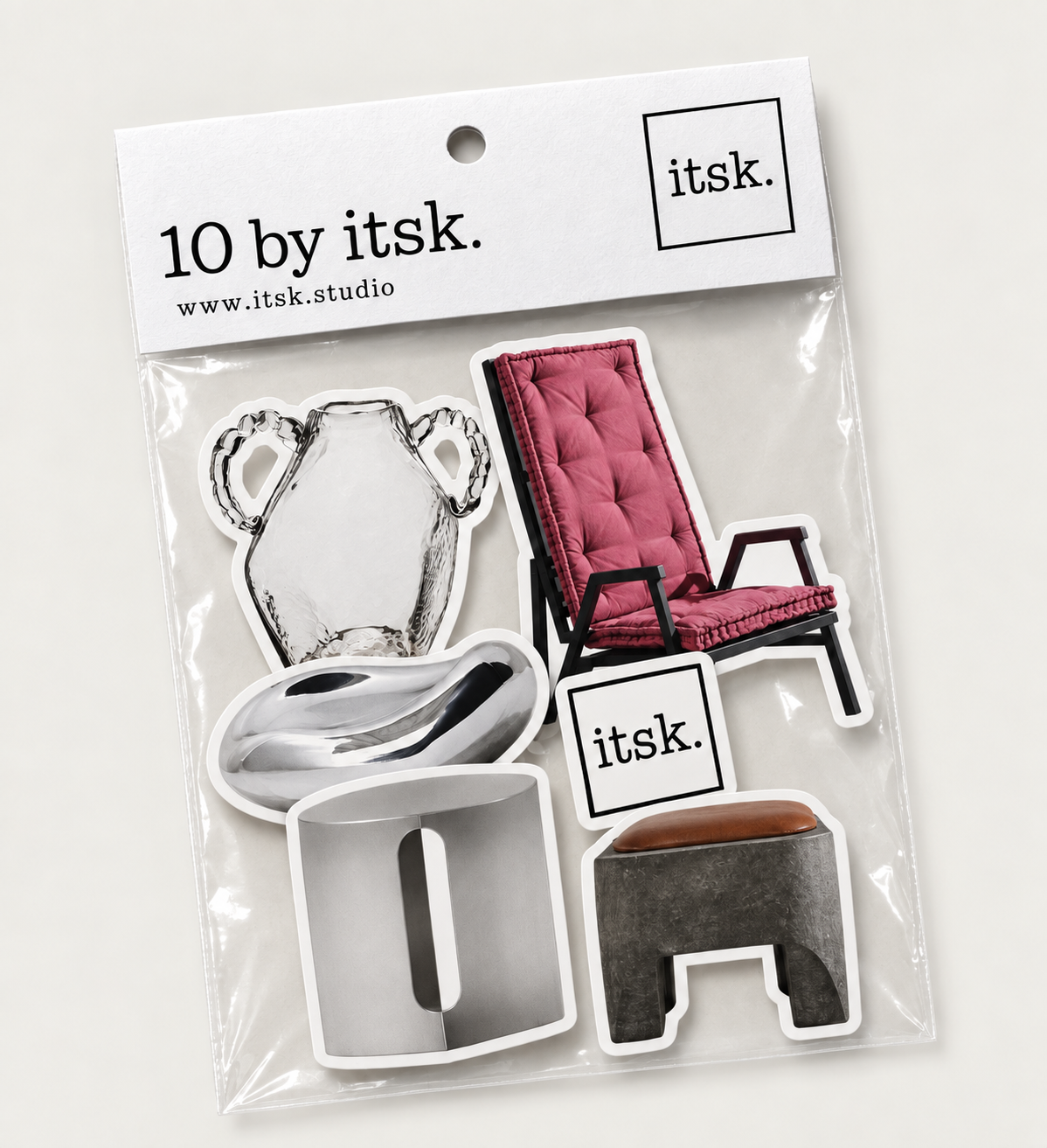 The 10 by itsk. sticker pack included in the debut shipments