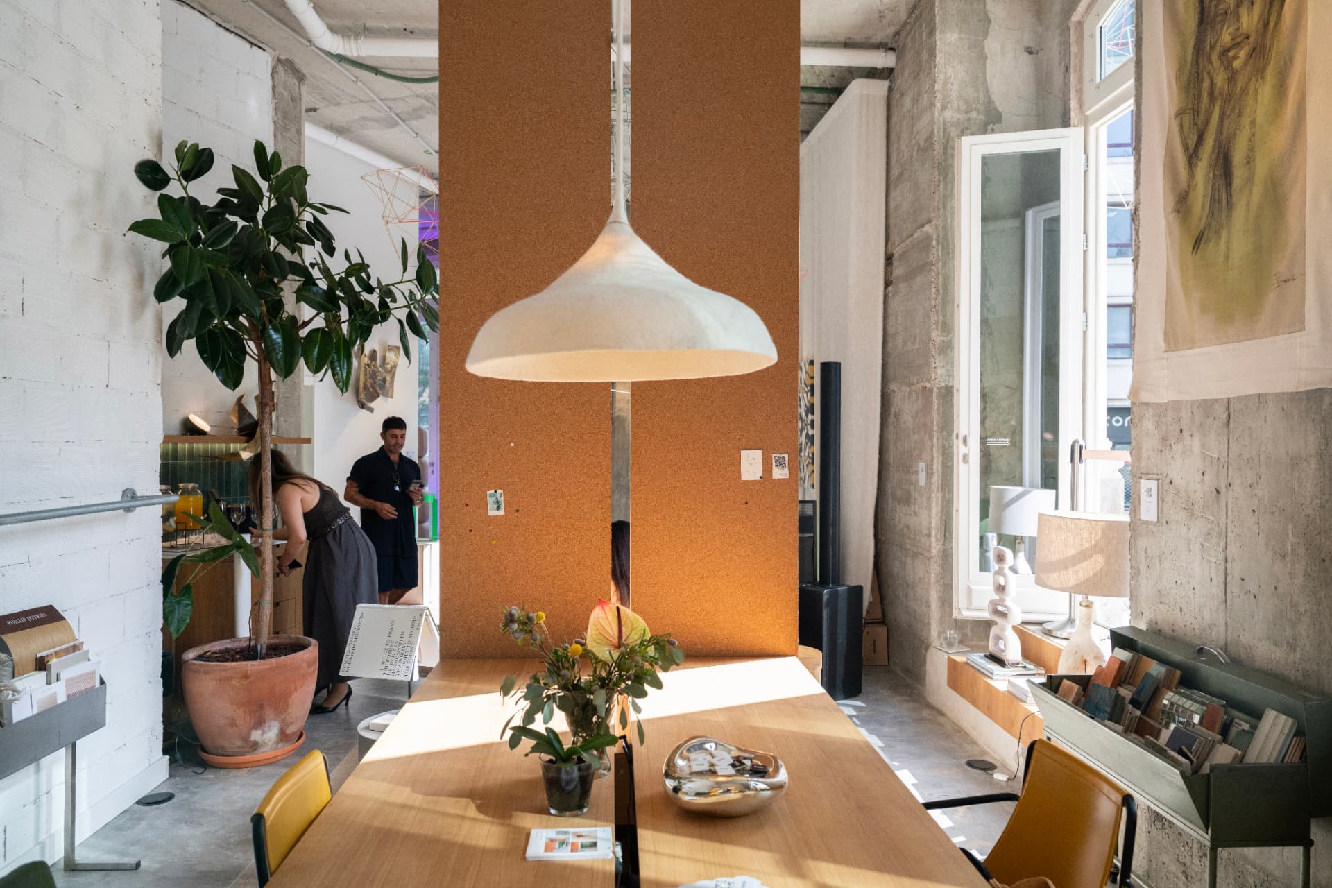 Showroom interior, wide